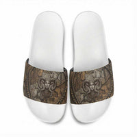 Bat Slide Sandals Goddess of the Cosmos Ancient Egyptian Cow Horns Stone