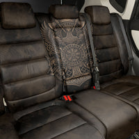 Viking Raven Wolf Vegvisir Back Car Seat Cover Nordic Runic Engraving Style