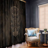 Viking Raven Wolf Vegvisir Window Curtain Nordic Runic Engraving Style