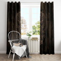 Viking Raven Wolf Vegvisir Window Curtain Nordic Runic Engraving Style