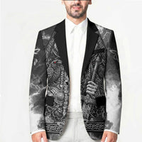 Viking Warrior Raven Axe Vegvisir Blazer Odin Warrior Nordic Runic Engraved Illustration Style