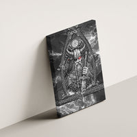 Viking Warrior Raven Axe Vegvisir Canvas Wall Art Odin Warrior Nordic Runic Engraved Illustration Style