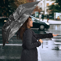Viking Warrior Raven Axe Vegvisir Umbrella Odin Warrior Nordic Runic Engraved Illustration Style