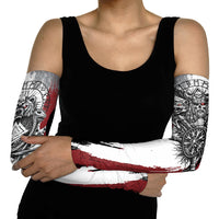 Viking Berserker Bear Valknut Vegvisir Arm Sleeves Nordic Runic Warrior Engraving Style