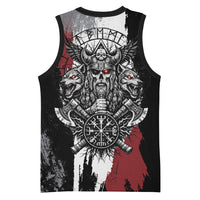 Viking Berserker Bear Valknut Vegvisir Basketball Jersey Nordic Runic Warrior Engraving Style