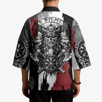 Viking Berserker Bear Valknut Vegvisir Kimono Nordic Runic Warrior Engraving Style