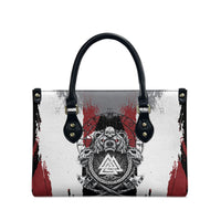 Viking Berserker Bear Valknut Vegvisir Leather Bag Nordic Runic Warrior Engraving Style