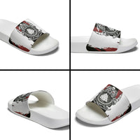 Viking Berserker Bear Valknut Vegvisir Slide Sandals Nordic Runic Warrior Engraving Style