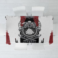 Viking Berserker Bear Valknut Vegvisir Tablecloth Nordic Runic Warrior Engraving Style
