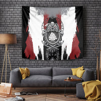 Viking Berserker Bear Valknut Vegvisir Tapestry Nordic Runic Warrior Engraving Style