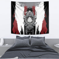 Viking Berserker Bear Valknut Vegvisir Tapestry Nordic Runic Warrior Engraving Style