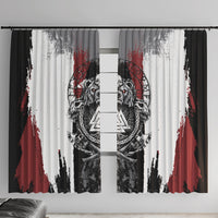 Viking Berserker Bear Valknut Vegvisir Window Curtain Nordic Runic Warrior Engraving Style