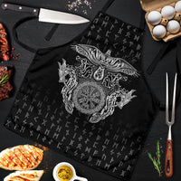 Viking Vegvisir Serpent Rune Cross Apron Nordic Knotwork Runic Engraving Style