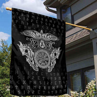 Viking Vegvisir Serpent Rune Cross Garden Flag Nordic Knotwork Runic Engraving Style