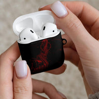 Viking Dragon Longship Helm of Awe AirPods Case Nordic Mythology Tribal Engraving Style