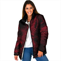 Viking Dragon Longship Helm of Awe Padded Jacket Nordic Mythology Tribal Engraving Style