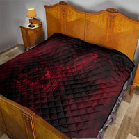 Viking Dragon Longship Helm of Awe Quilt Nordic Mythology Tribal Engraving Style