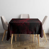 Viking Dragon Longship Helm of Awe Tablecloth Nordic Mythology Tribal Engraving Style