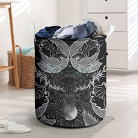 Viking Odin Ravens Wolves Vegvisir Laundry Basket Nordic Knotwork Mythology Engraving Style