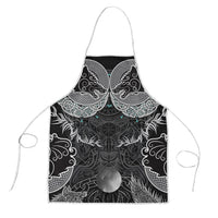 Viking Odin Ravens Wolves Vegvisir Apron Nordic Knotwork Mythology Engraving Style