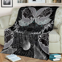 Viking Odin Ravens Wolves Vegvisir Blanket Nordic Knotwork Mythology Engraving Style