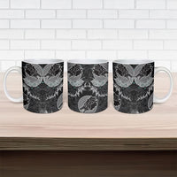 Viking Odin Ravens Wolves Vegvisir Ceramic Mug Nordic Knotwork Mythology Engraving Style