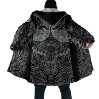 Viking Odin Ravens Wolves Vegvisir Cloak Nordic Knotwork Mythology Engraving Style