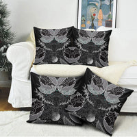 Viking Odin Ravens Wolves Vegvisir Pillow Cover Nordic Knotwork Mythology Engraving Style