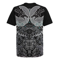Viking Odin Ravens Wolves Vegvisir Rugby Jersey Nordic Knotwork Mythology Engraving Style