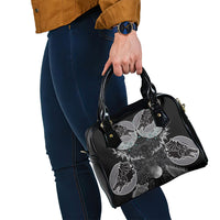 Viking Odin Ravens Wolves Vegvisir Shoulder Handbag Nordic Knotwork Mythology Engraving Style