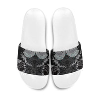 Viking Odin Ravens Wolves Vegvisir Slide Sandals Nordic Knotwork Mythology Engraving Style