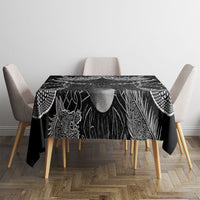 Viking Odin Ravens Wolves Vegvisir Tablecloth Nordic Knotwork Mythology Engraving Style