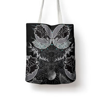 Viking Odin Ravens Wolves Vegvisir Tote Bag Nordic Knotwork Mythology Engraving Style