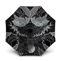 Viking Odin Ravens Wolves Vegvisir Umbrella Nordic Knotwork Mythology Engraving Style