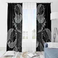 Viking Odin Ravens Wolves Vegvisir Window Curtain Nordic Knotwork Mythology Engraving Style