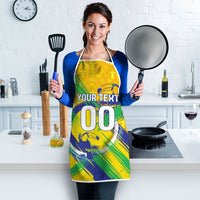 Personalized Brazil Soccer Football Jaguar Apron Christ The Redeeme - Soccer Mascot With Carnival Vibes