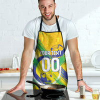 Personalized Brazil Soccer Football Jaguar Apron Christ The Redeeme - Soccer Mascot With Carnival Vibes