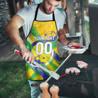 Personalized Brazil Soccer Football Jaguar Apron Christ The Redeeme - Soccer Mascot With Carnival Vibes