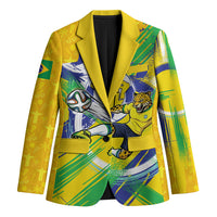 Personalized Brazil Soccer Football Jaguar Blazer Christ The Redeeme - Soccer Mascot With Carnival Vibes