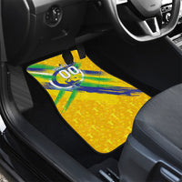 Personalized Brazil Soccer Football Jaguar Car Mats Christ The Redeeme - Soccer Mascot With Carnival Vibes