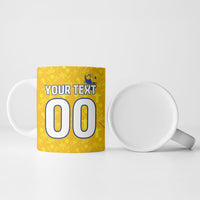 Personalized Brazil Soccer Football Jaguar Ceramic Mug Christ The Redeeme - Soccer Mascot With Carnival Vibes