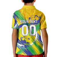 Personalized Brazil Soccer Football Jaguar Kid Polo Shirt Christ The Redeeme - Soccer Mascot With Carnival Vibes