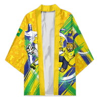 Personalized Brazil Soccer Football Jaguar Kimono Christ The Redeeme - Soccer Mascot With Carnival Vibes
