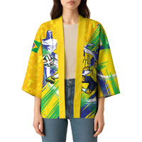Personalized Brazil Soccer Football Jaguar Kimono Christ The Redeeme - Soccer Mascot With Carnival Vibes