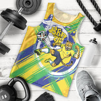 Personalized Brazil Soccer Football Jaguar Men Tank Top Christ The Redeeme - Soccer Mascot With Carnival Vibes