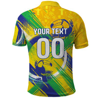 Personalized Brazil Soccer Football Jaguar Polo Shirt Christ The Redeeme - Soccer Mascot With Carnival Vibes