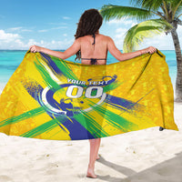Personalized Brazil Soccer Football Jaguar Sarong Christ The Redeeme - Soccer Mascot With Carnival Vibes