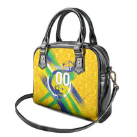 Personalized Brazil Soccer Football Jaguar Shoulder Handbag Christ The Redeeme - Soccer Mascot With Carnival Vibes