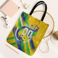 Personalized Brazil Soccer Football Jaguar Tote Bag Christ The Redeeme - Soccer Mascot With Carnival Vibes