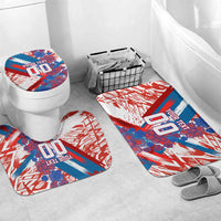 Personalized Paraguay Soccer Bathroom Set Lion Football Mascot - Guarani Folk Art - Traditional Harp And Guitar
